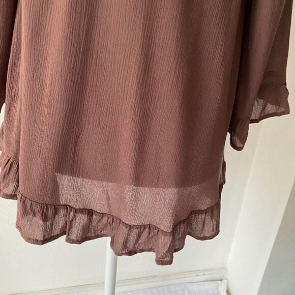 Judith March Boho Pheasant Crochet Top Shirt SZ S - Picture 11 of 15